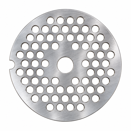 #8 Meat Grinder Plate, 2.43" (61.6 mm) Stainless Steel Grinding Disc