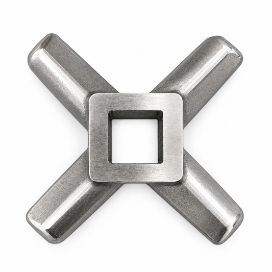 #12 Solid Forged Meat Grinder Blade, Heavy-Duty Grinder Knife