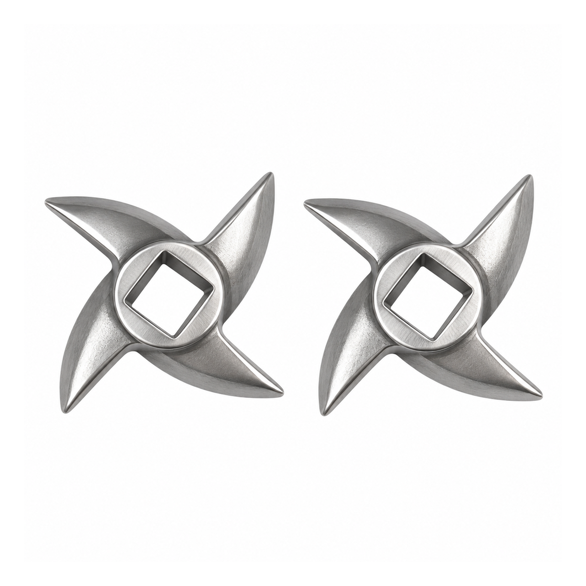 2-Pack #5 Meat Grinder Curved Blades, Stainless Steel Replacement Cutting Blades