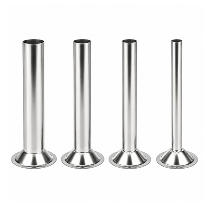 #10/#12 Sausage Stuffer Tubes, 4-Pack Stainless Steel Meat Grinder Accessories