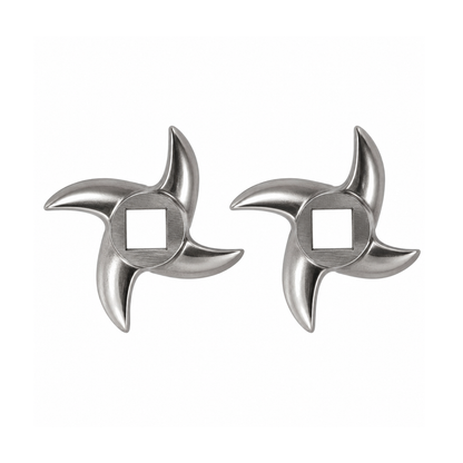 2-Pack #12 Meat Grinder Blades, 2.44" (62 mm) Stainless Steel Curved Cutting Blades