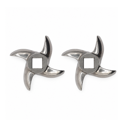2-Pack #22 Meat Grinder Curved Blades, 2.87" (73 mm) Stainless Steel Replacement Blades