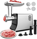 Load image into Gallery viewer, Electric Meat Grinder, Sausage Stuffer Maker, Heavy Duty Meat Mincer with Stainless Steel Cutting Blade, 3 Grinding Plates, 1 Sausage Maker &amp; Kubbe Kit for Home Kitchen Use
