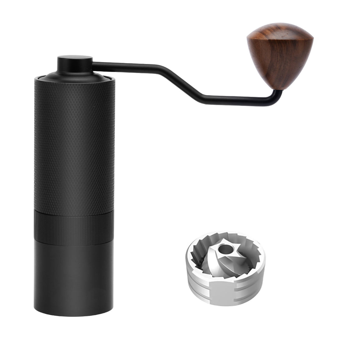 Three-Section Italian Style Portable Coffee Bean Grinder, Aluminum Alloy Full Body