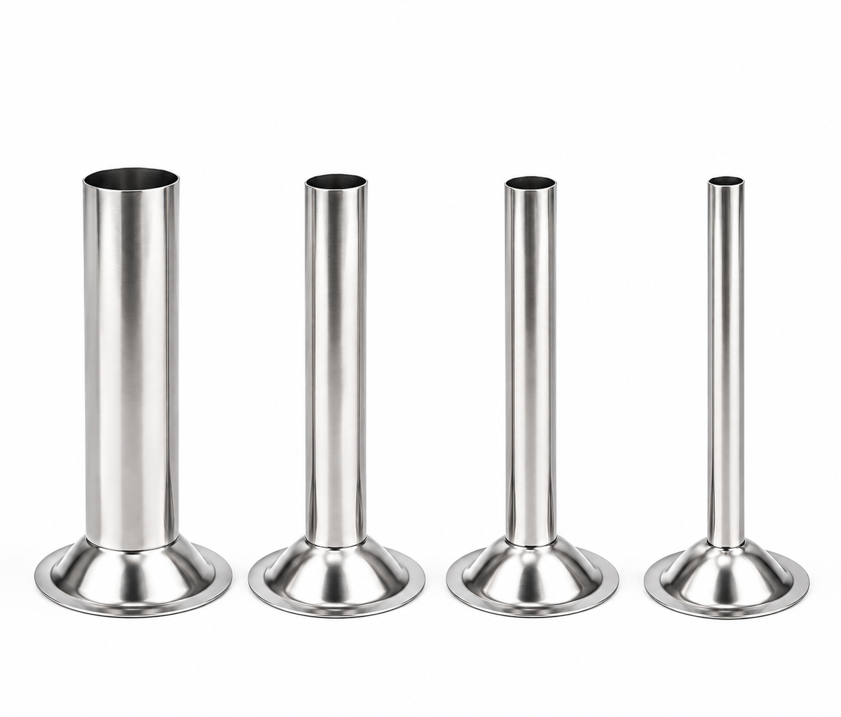 #8 Sausage Stuffer Tubes, 4-Pack Stainless Steel Meat Grinder Accessories