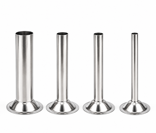 #8 Sausage Stuffer Tubes, 4-Pack Stainless Steel Meat Grinder Accessories