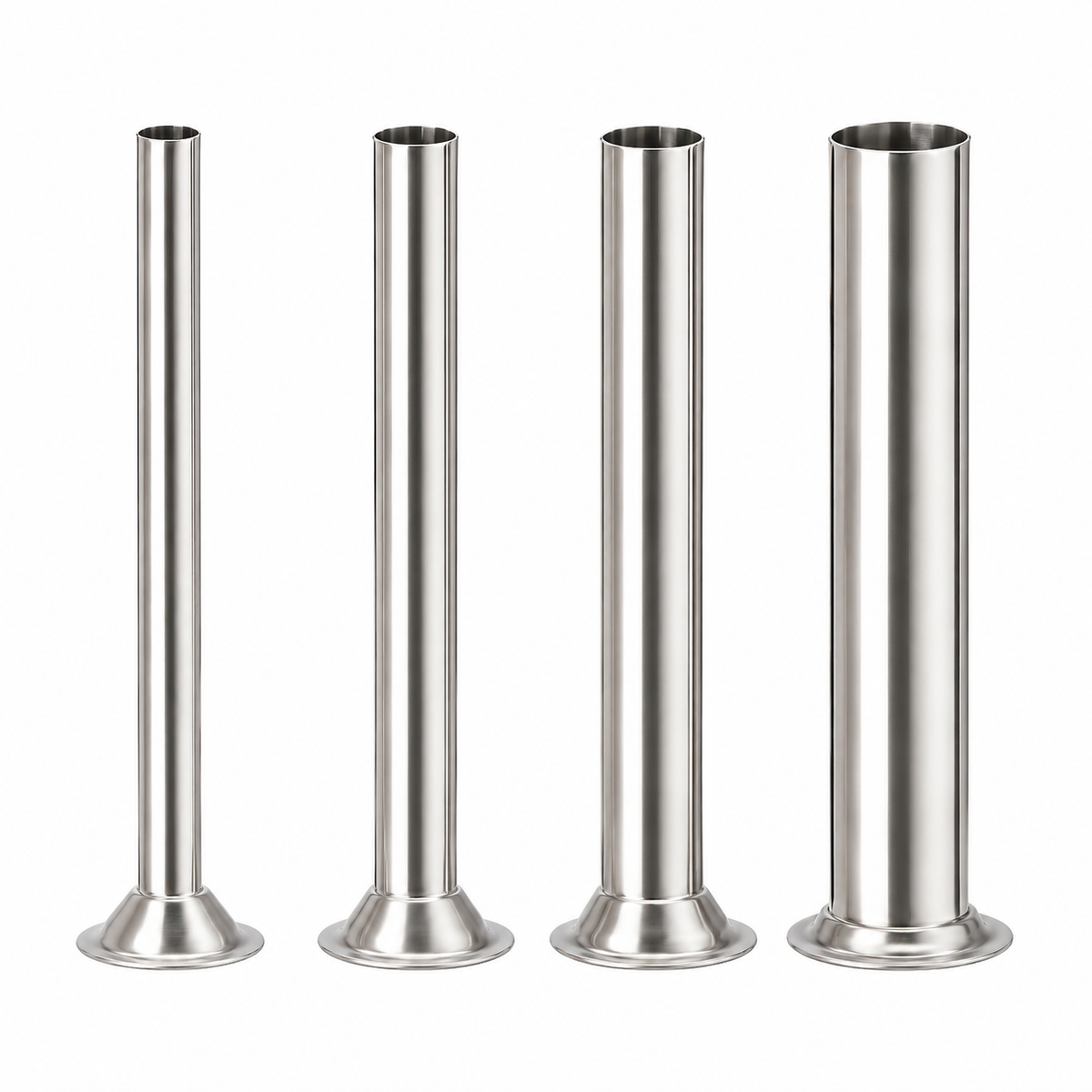 Compatible with LEM 5 lb Sausage Stuffers, 4-Pack Stainless Steel Replacement Tubes