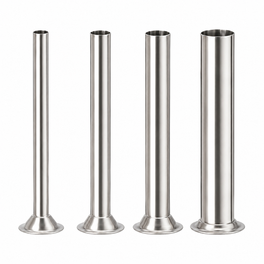 Compatible with LEM 5 lb Sausage Stuffers, 4-Pack Stainless Steel Replacement Tubes