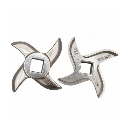 2-Pack #32 Meat Grinder Curved Blades, 3.50" (89 mm) Stainless Steel Replacement Blades