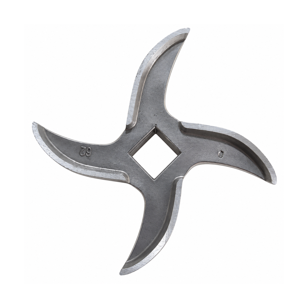 #62 Curved Meat Grinder Blade, Heavy-Duty Stainless Steel Grinder Knife