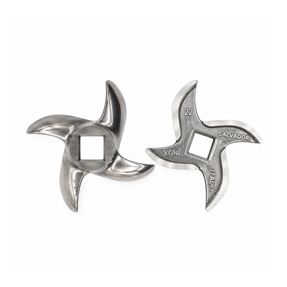 2-Pack #22 Meat Grinder Curved Blades, 2.87" (73 mm) Stainless Steel Replacement Blades