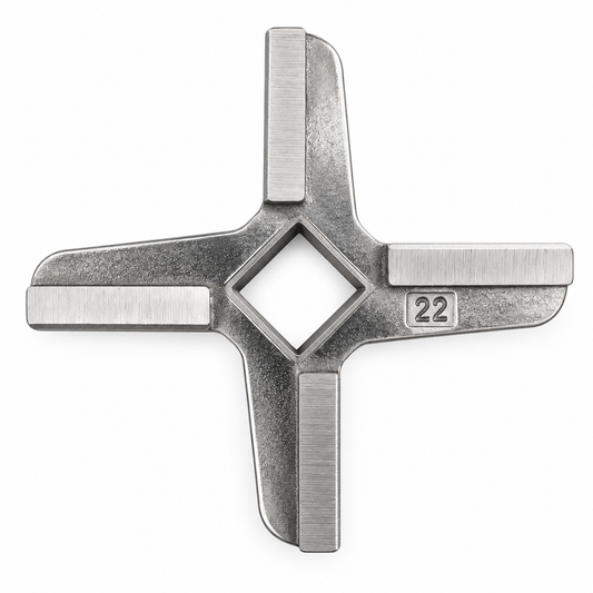 #22 Solid Forged Meat Grinder Blade, Heavy-Duty Grinder Knife