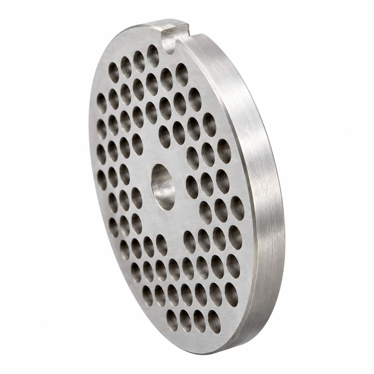 #8 Meat Grinder Plate, 2.43" (61.6 mm) Stainless Steel Grinding Disc
