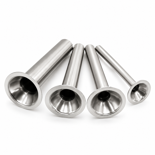 #8 Sausage Stuffer Tubes, 4-Pack Stainless Steel Meat Grinder Accessories