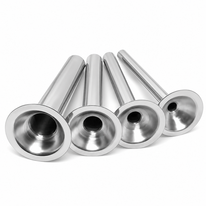 #10/#12 Sausage Stuffer Tubes, 4-Pack Stainless Steel Meat Grinder Accessories