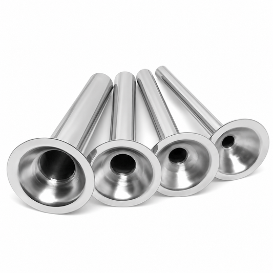 #10/#12 Sausage Stuffer Tubes, 4-Pack Stainless Steel Meat Grinder Accessories