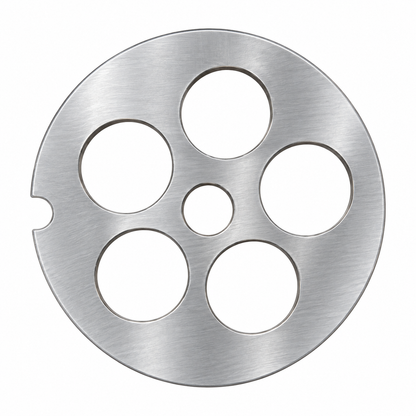 #8 Meat Grinder Plate, 2.43" (61.6 mm) Stainless Steel Grinding Disc