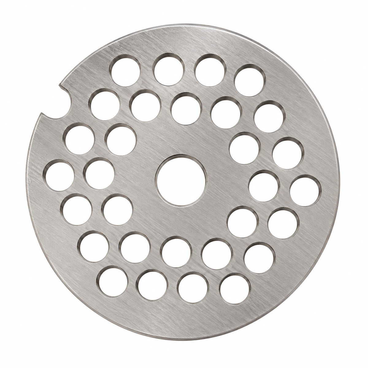 #8 Meat Grinder Plate, 2.43" (61.6 mm) Stainless Steel Grinding Disc