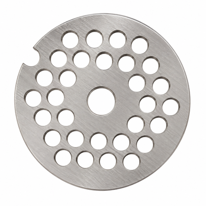 #8 Meat Grinder Plate, 2.43" (61.6 mm) Stainless Steel Grinding Disc
